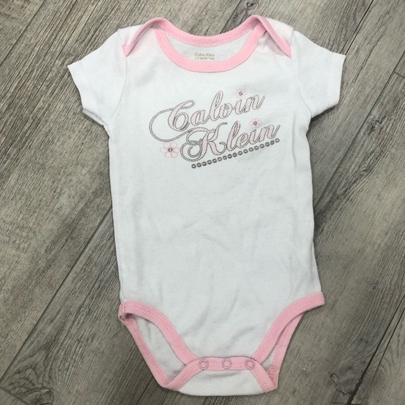 5 for $10 CALVIN KLEIN baby girl onesie - Picture 1 of 3